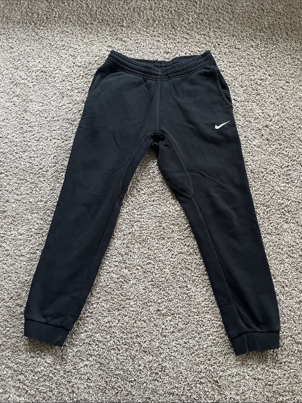 Nike Black Kids Jogger Pants with White Swoosh